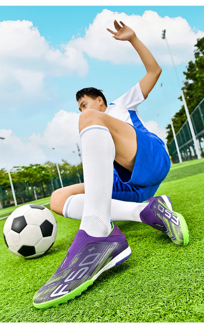 Moški nogometni čevlji za travo s špicami za futsal, udobni čevlji za umetno travo, športni ultralahki FG čevlji, protizdrsni čevlji za notranjo uporabo za odrasle
