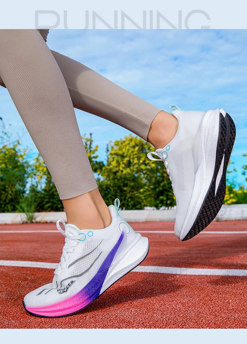 2025 Men's and Women's Professional Carbon Plate Marathon Running Shoes Shock Absorption Ultra-light Stable Support Sports Shoes