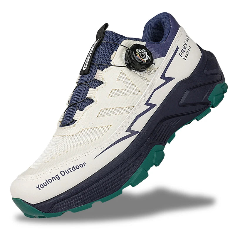 Zapatillas de senderismo transpirables para hombre — Hebilla giratoria, suela antideslizante