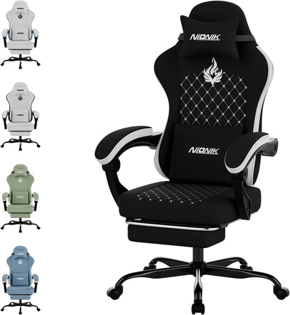 Gaming Chair High Back Ergonomic Computer Chair With Footrest Reclining Adult Comfortable Office Chair 
