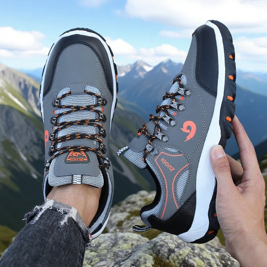 Men’s Outdoor Hiking Shoes, Lightweight, Comfortable, Breathable, Waterproof Camping Running Shoes, Male Tennis Walking Sneakers