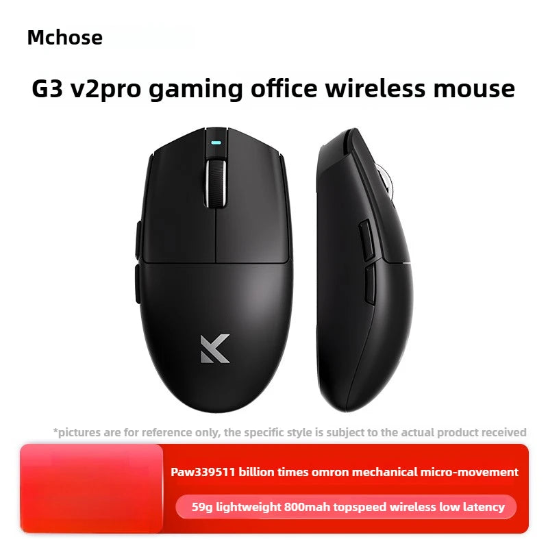 Ratón inalámbrico MCHOSE G3 V2 PRO Bluetooth trimodo ergonómico y ligero para portátil, oficina, gaming y accesorios de ordenador