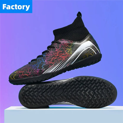 Men Professional Football Shoes Society Cleats Soccer Shoes Original Indoor Football Field Boots Grass Training TF/FG Sneaker