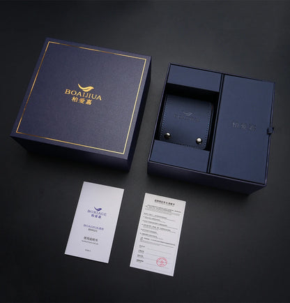 BORIAGE(BOAIJIUA) vollautomatische mechanische Herrenuhr mit Originaldesign, wasserdichte leuchtende mechanische Armbanduhr