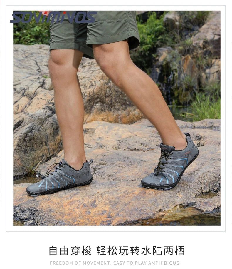 Men's Trail Running Shoes, Lightweight Athletic Zero Drop Barefoot Shoes Non Slip Outdoor Walking Minimalist Shoes for Women