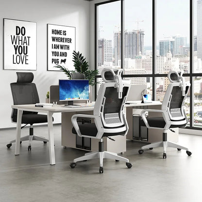 Home Office Ergonomic Seat Backrest: Liftable, Swivel, Waist Rest, Headrest, Gaming Chair