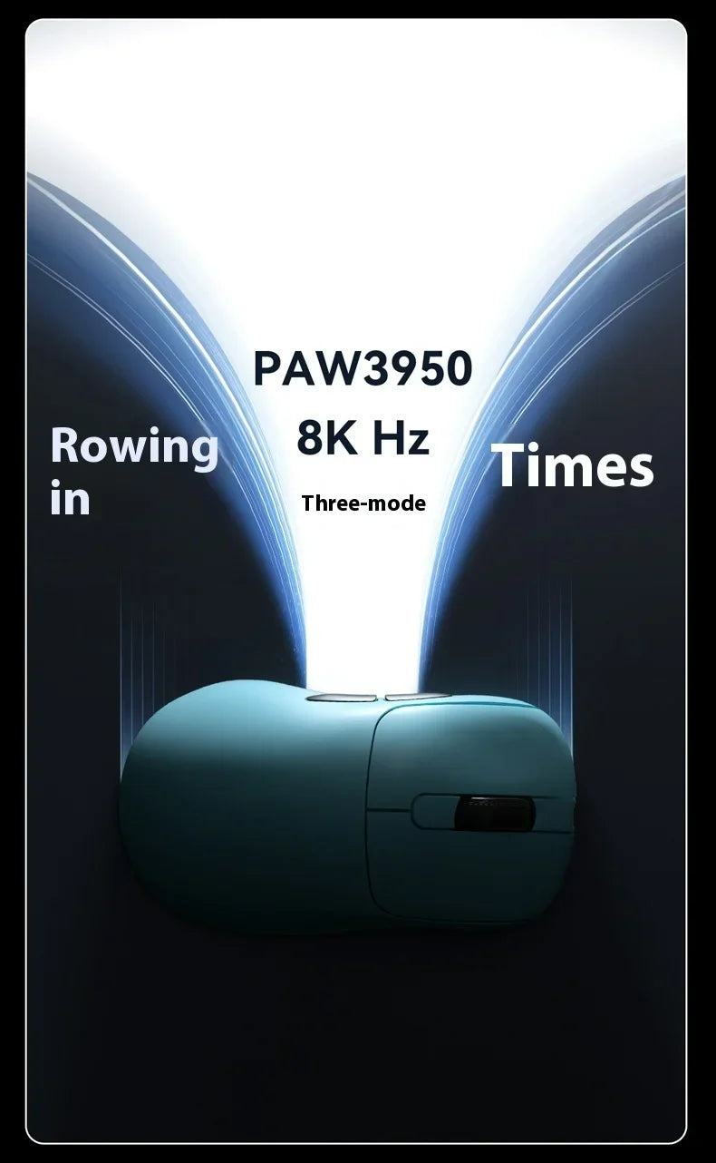 Ratón gaming AJAZZ AJ179 APEX con base de pantalla a color, carga magnética, alta frecuencia de 8000Hz, trimodo (PAW3950), para diestros