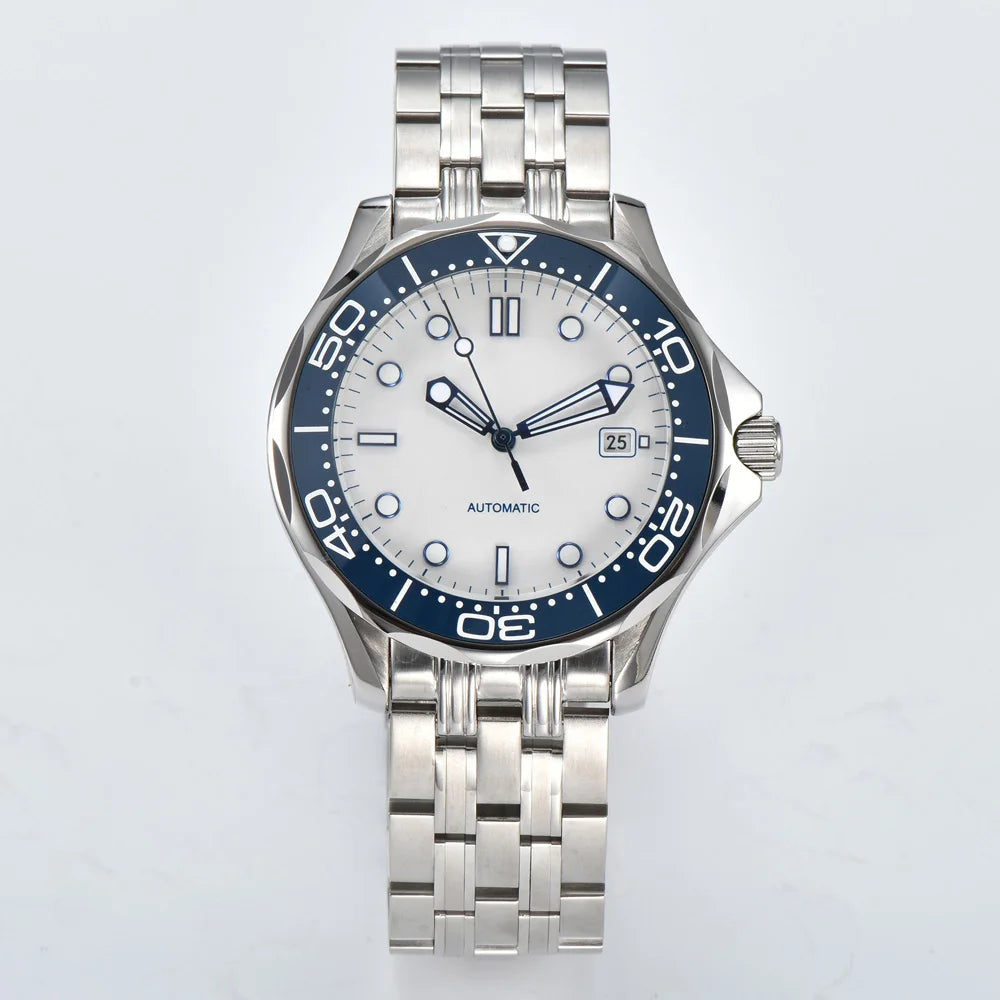 Parnsrpe 2026 New Miyota 8215 Automatic Dive Watch for Men Luxury Sport Green Dial Luminous Sapphire Crystal Date Waterproof Bus