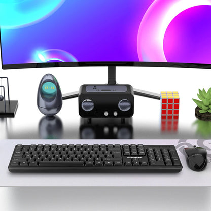 Novo teclado USB com fios para PC, computador portátil e desktop, com rato ótico com fios para Windows, Mac OS, laptop e PC