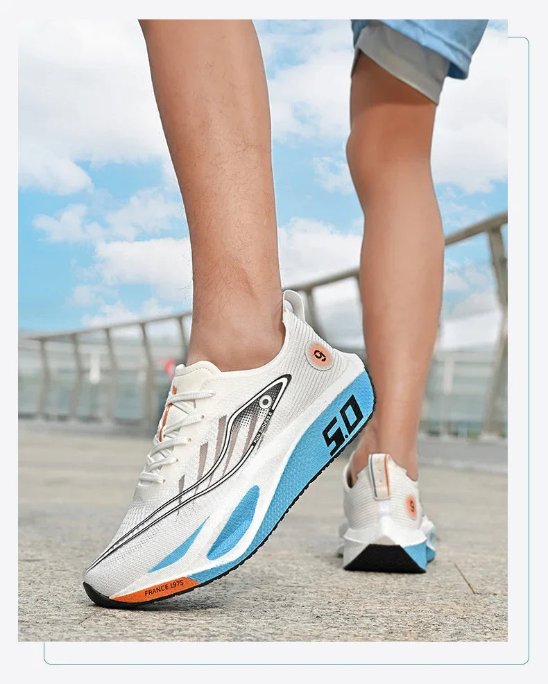 FourSeasons herensportschoenen CarbonPlate hardloopschoen, ademende marathon- en wedstrijdschoenen, comfortabele atletiek- en trainingsschoenen, wandelschoenen