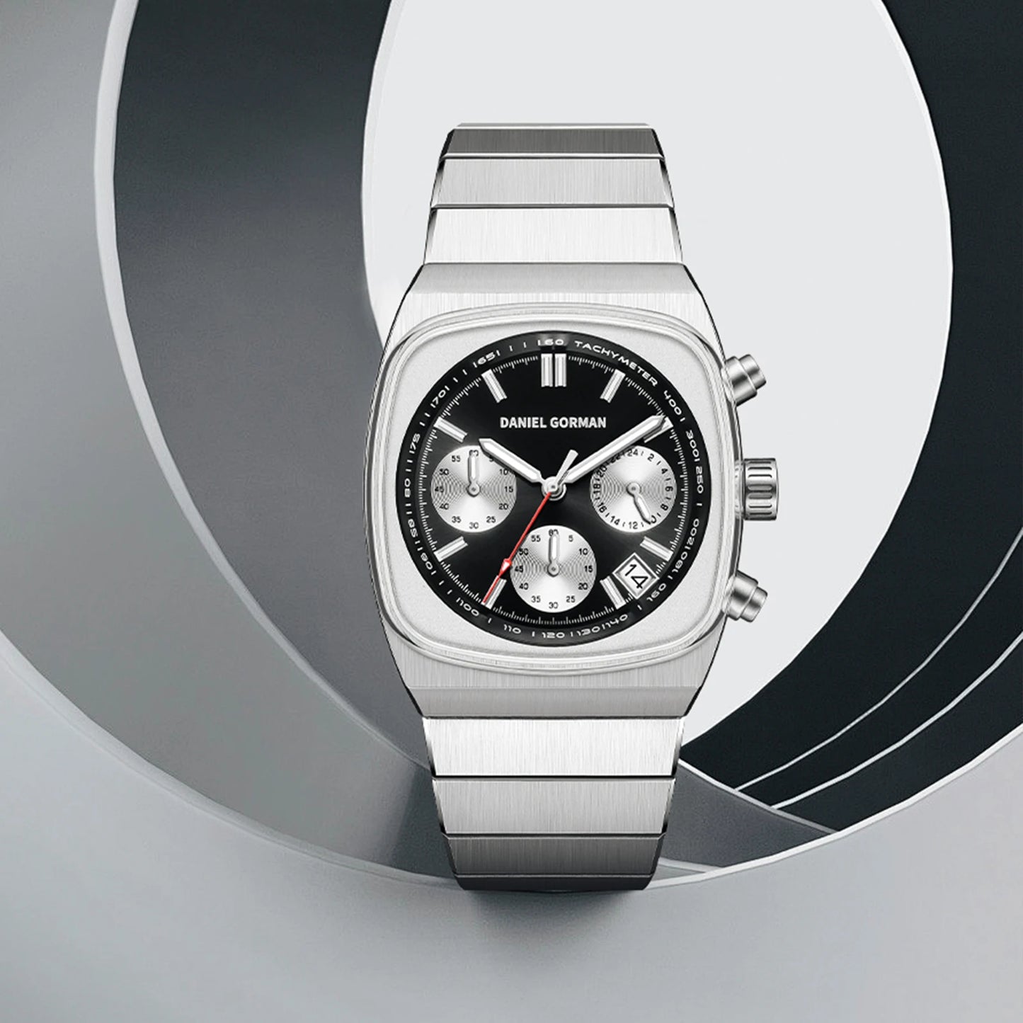 DG9008 Men's Watch, Original Fashion Brand Quartz Waterproof Luminous Watch with Three Small Dials and Moon Phase