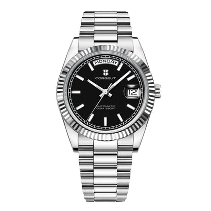 Luxury Corgeut 36MM Men Watch ST1644 Automatic Mechanical Wristwatch Sapphire Relogio Masculino 10BAR Day Swim dress Watches