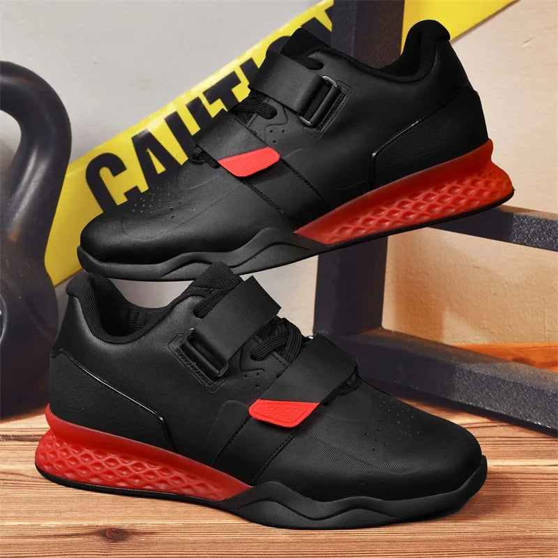 Weightlifting shoes, professional men and women powerlifting squat training shoes, hard sole gym shoes with stable heel, non-slip design