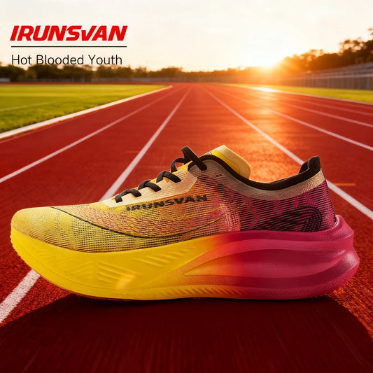 IRUNSVAN Carbon Plate Marathon Running Shoes, Professional Stable Support, Shock Absorption, Ultra-Light Rebound Sports Shoes