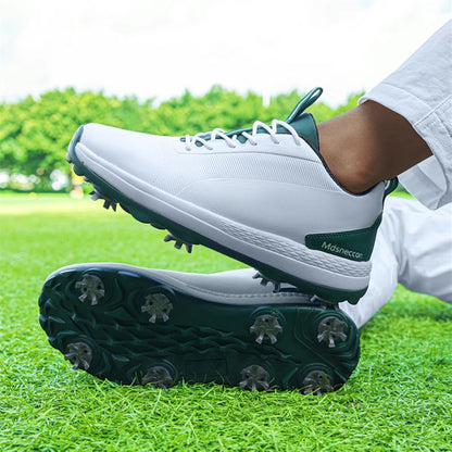 Lersure golfski čevlji za moške, vodoodporni golfski čevlji s špicami, profesionalna protizdrsna golfska obutev, športni copati, luksuzni športni čevlji