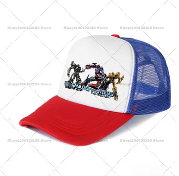 Transformers Children Baseball Cap Cartoon Anime Figure Print Hat Boy Girl Breathable Kid Hat HipHop Boy NetCap Kawaii Toy Gift