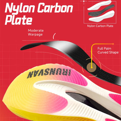 IRUNSVAN Rehuo 1.0 Full Length Carbon Plate Running Shoes Marathon Ultra Lightweight Men's 24028