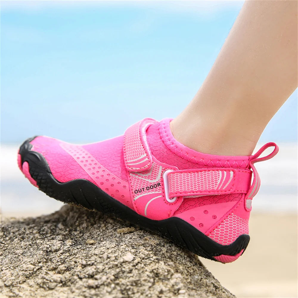 Kids Aqua Shoes Summer Beach Five Fingers Barefoot Water Shoes Swimming Lightweight Non-slip Seaside River Children Sneakers