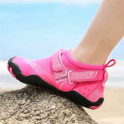 Kids Aqua Shoes Summer Beach Five Fingers Barefoot Water Shoes Swimming Lightweight Non-slip Seaside River Children Sneakers