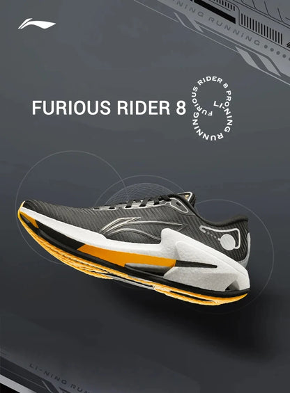 Li-Ning Men's FURIOUS RIDER 8 Stability Running Shoes BOOM  Anti-slip Cushion LiNing Stable Support Sport Shoes Sneakers ARZV005