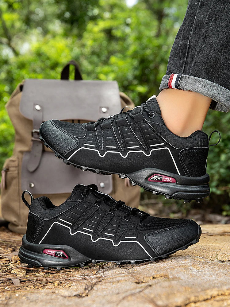 Men's Hiking Shoes Waterproof All-Terrain Outdoor Sneakers Non-Slip for Trekking Camping Tactical Training Outdoor Cycling