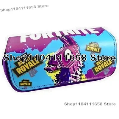 Fortnite Large Capacity Waterproof Velcro Pencil Case, Student Black Estuche Stationery School Pennenzak Supplies