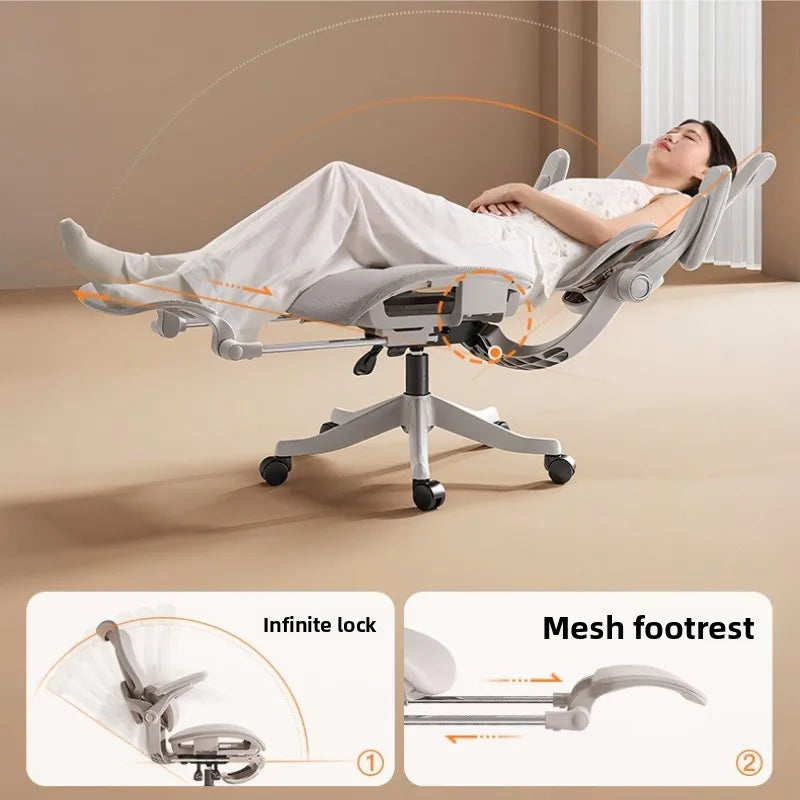 Stable Durable Ergonomic Chair Floating Wing Waist Support Computer Chair Office Chair Back Chair Household E-sports Chair