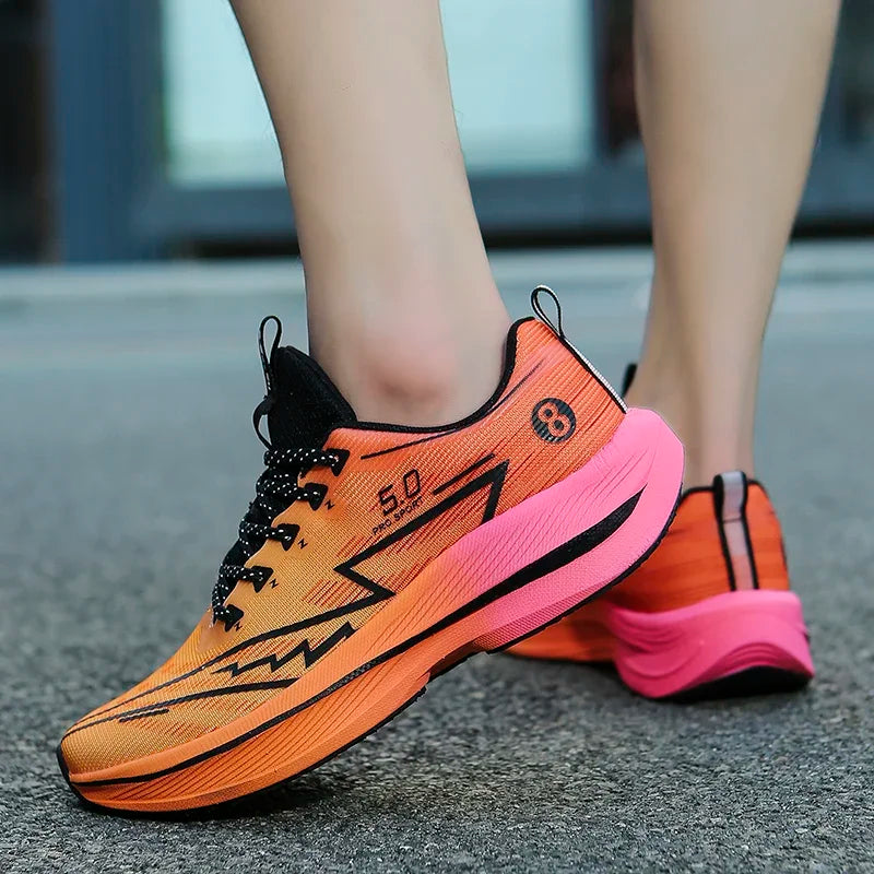 Men's Sports Running Shoes, Casual Marathon, Lightweight, Comfortable Women's Athletic Non-Slip Walking Sneakers, Outdoor Couple Shoes