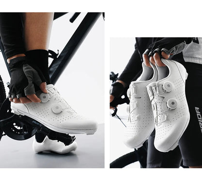 Competition Cycling Sports Shoes Road Bicycle Shoes Unisex Breathable Sports Cycling Shoes Self-locking Racing Bicycle Shoes