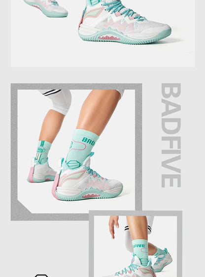 Li-Ning Men's BADFIVE STORM 2025 Outdoor Basketball Shoes BOOM Cushioning TUFF OS Wearable Li-Ning Sports Sneakers ABFV017