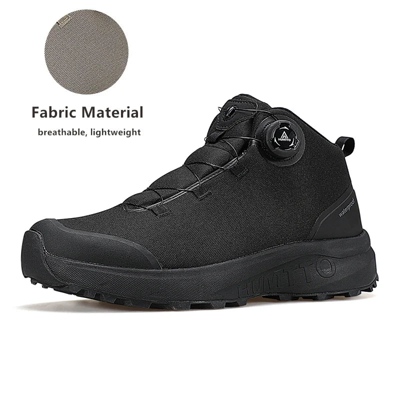 Pantofi din piele HUMTTO pentru bărbați, pentru iarnă, camping și activități în aer liber, pantofi sport pentru bărbați, bocanci de trekking respirabili, adidași antiderapanti pentru drumeții