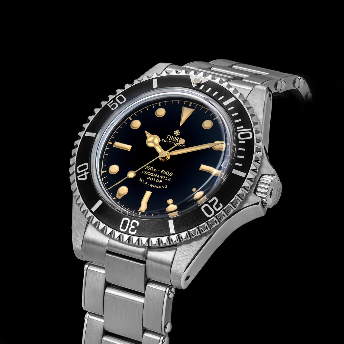 Thorn T023 V3 40mm Men Diving Watch PT5000 Automatic Movement Mechanical Vintage Watches 200m Water Resistance Sapphire
