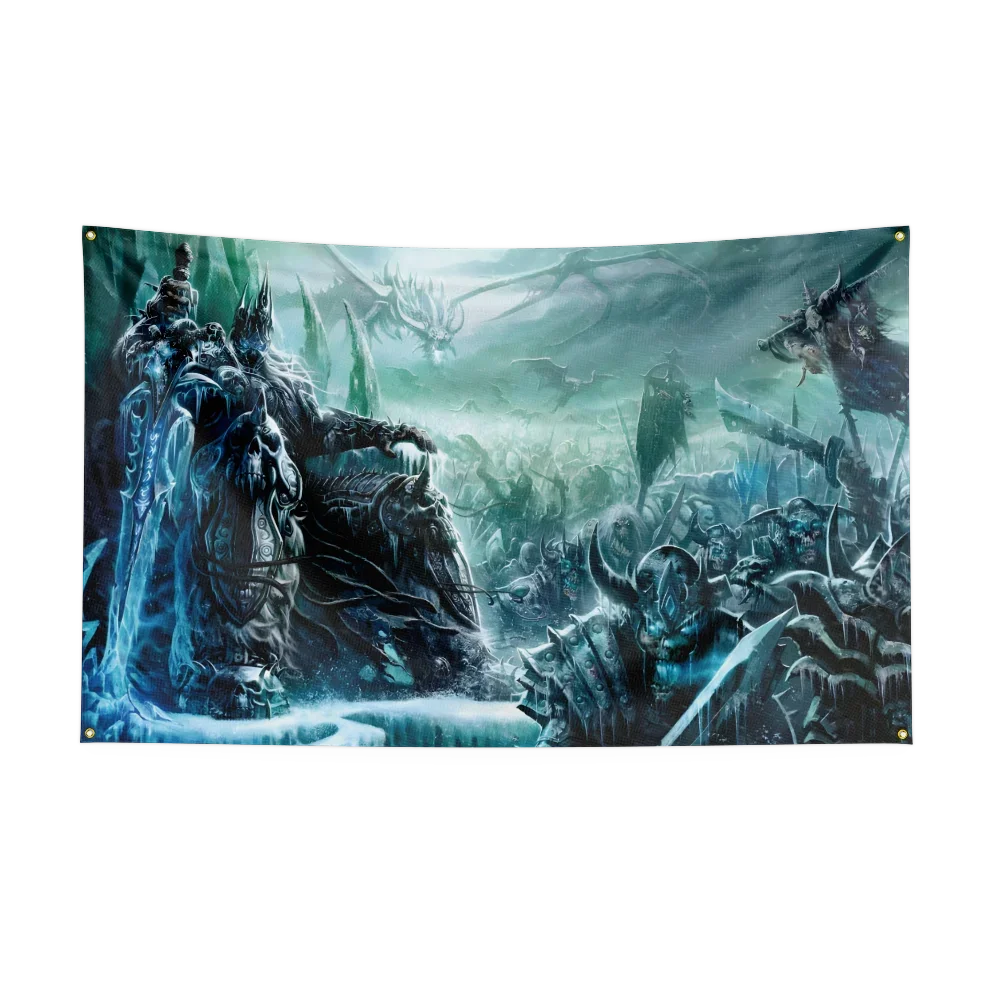 90X150CM Worlds of Warcrafts Wow Flag Polyester Digital Printed Game Tapestry Curtain For Decor dota1s