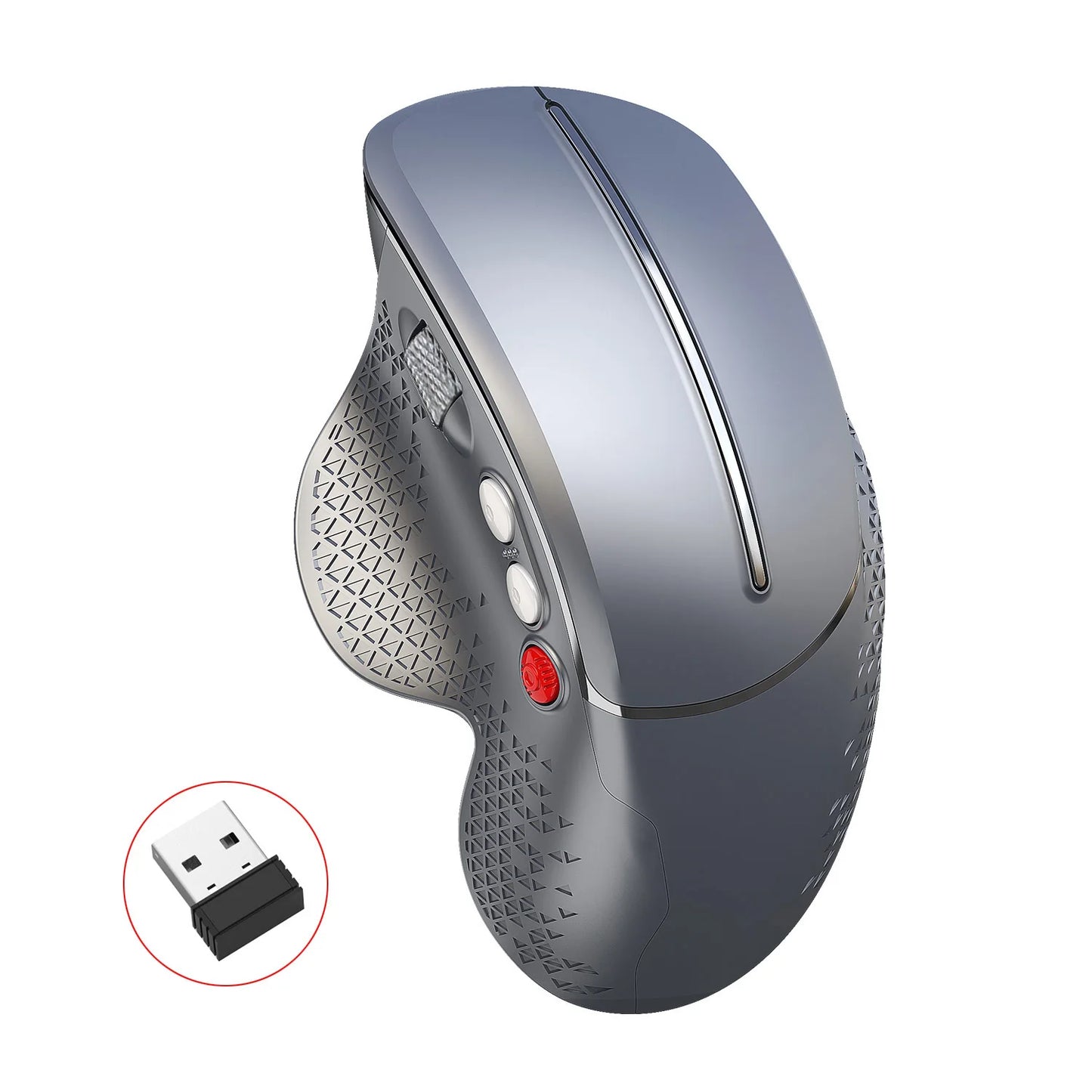 2.4G Wireless Mouse Ergonomic Vertical Mice Side Metal Roller Gaming Mouse For Official Home Laptop Computer PC