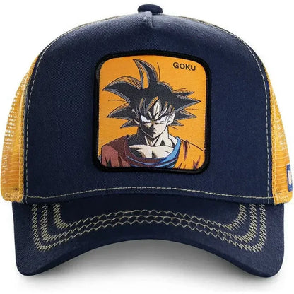 Dragon Ball Son Goku-baseballkasket til mænd, sommerkasket til rejser, broderet hiphop-solskærm, justerbar trucker-meshkasket