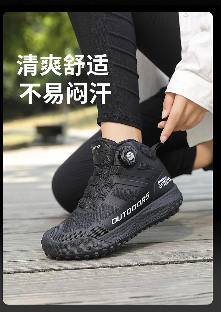 CAMSSOO Hiking Shoes Men Snow boots Outdoor Sports Climbing Shoes women Trekking Sneakers ankle boots hunting shoes travel boots