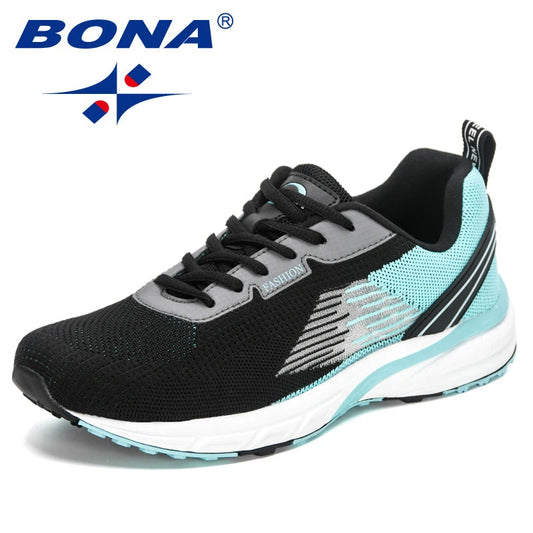 BONA New Popular Style Men's Running Mesh Weaving Upper Sport Shoes Ventilated Jogging Walking Sneakers Lace-Up