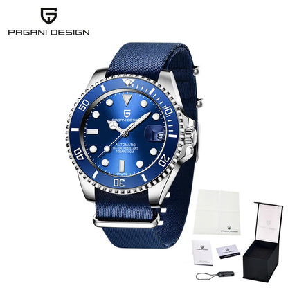 New PAGANI DESIGN Diving Automatic MechanicalWatch Luxury Sports WaterproofWatch Stainless Steel Sapphire Luminous Watch for Men