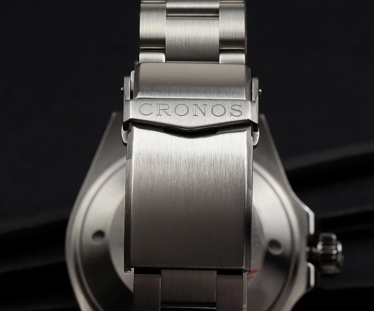 Cronos Automatic Diving Watch Stainless Steel 2000 Meters Water Resistance Professional Diver PT5000 SW200 Miyota9015 90S5 L6027M