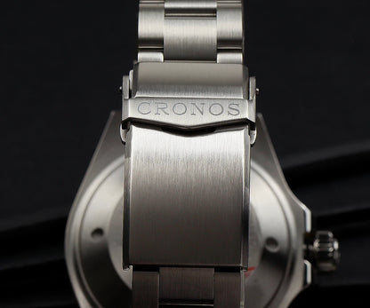Cronos Automatic Diving Watch Stainless Steel 2000 Meters Water Resistance Professional Diver PT5000 SW200 Miyota9015 90S5 L6027M