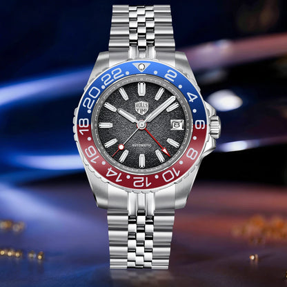 2026 RollsTimi New Men's Watches Luxury GMT Automatic Watch For Men Mechanical Wristwatch AR Sapphire Mirror Luminous Clock NH34