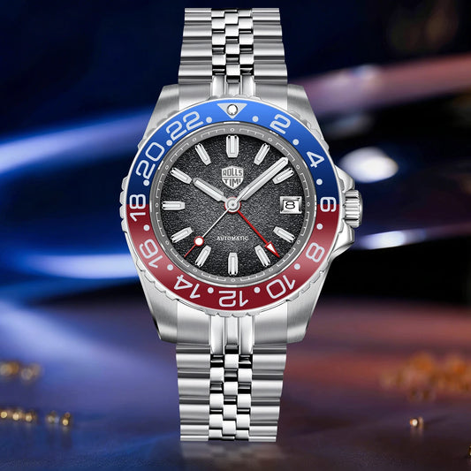 2026 RollsTimi New Men's Watches Luxury GMT Automatic Watch For Men Mechanical Wristwatch AR Sapphire Mirror Luminous Clock NH34