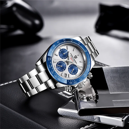 Neue PAGANI DESIGN PD1644 Luxus-Quarzuhr für Herren mit automatischem Datum, sportliche Armbanduhr, 100m wasserdicht, Chronograph, Herrengeschenk