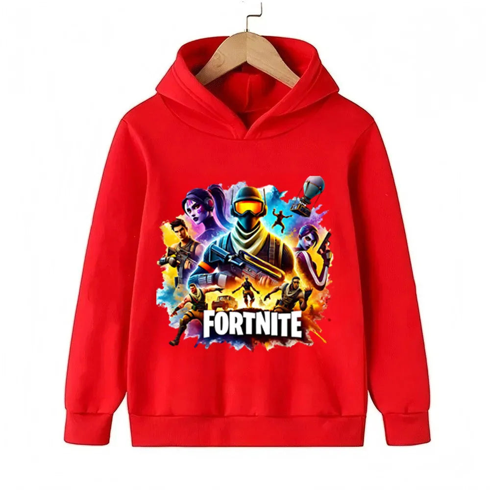 Fortnite Game Printed Children's Hoodies Cartoon Comfortable Suit Loose Long Sleeve Tops Autumn Winter Clothes