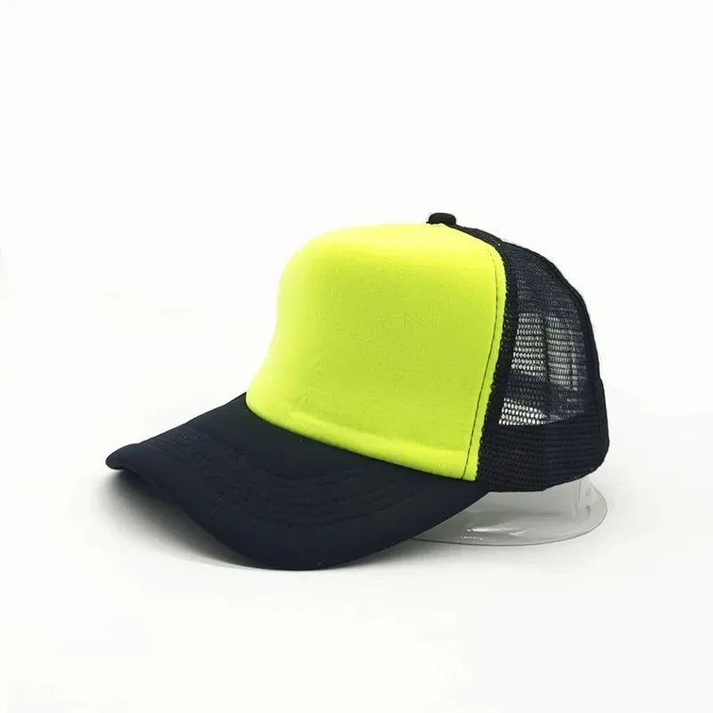 Unisex Cheaper 5 Panel Trucker Hat For Adult Summer Net Baseball Cap Men Women Blank Mesh Adjustable Sun Hat Visor