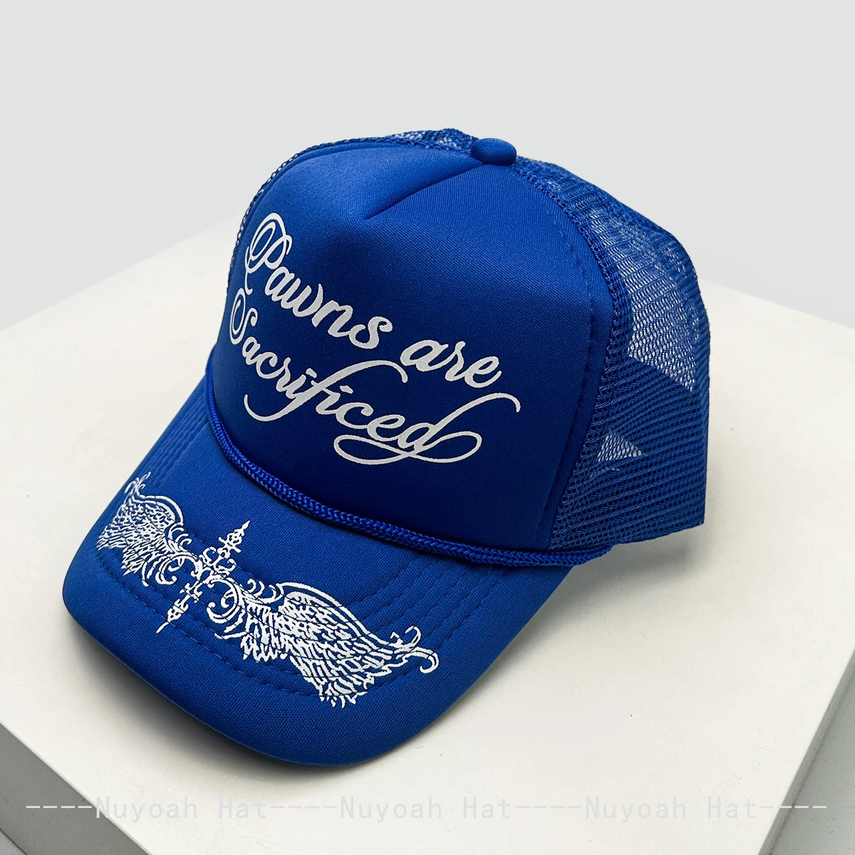 Printed Letters Wing Baseball Hats Hip Hop Breathable Color Block New Unisex Personal Sunshade Mesh Versatile Trucker Caps ins