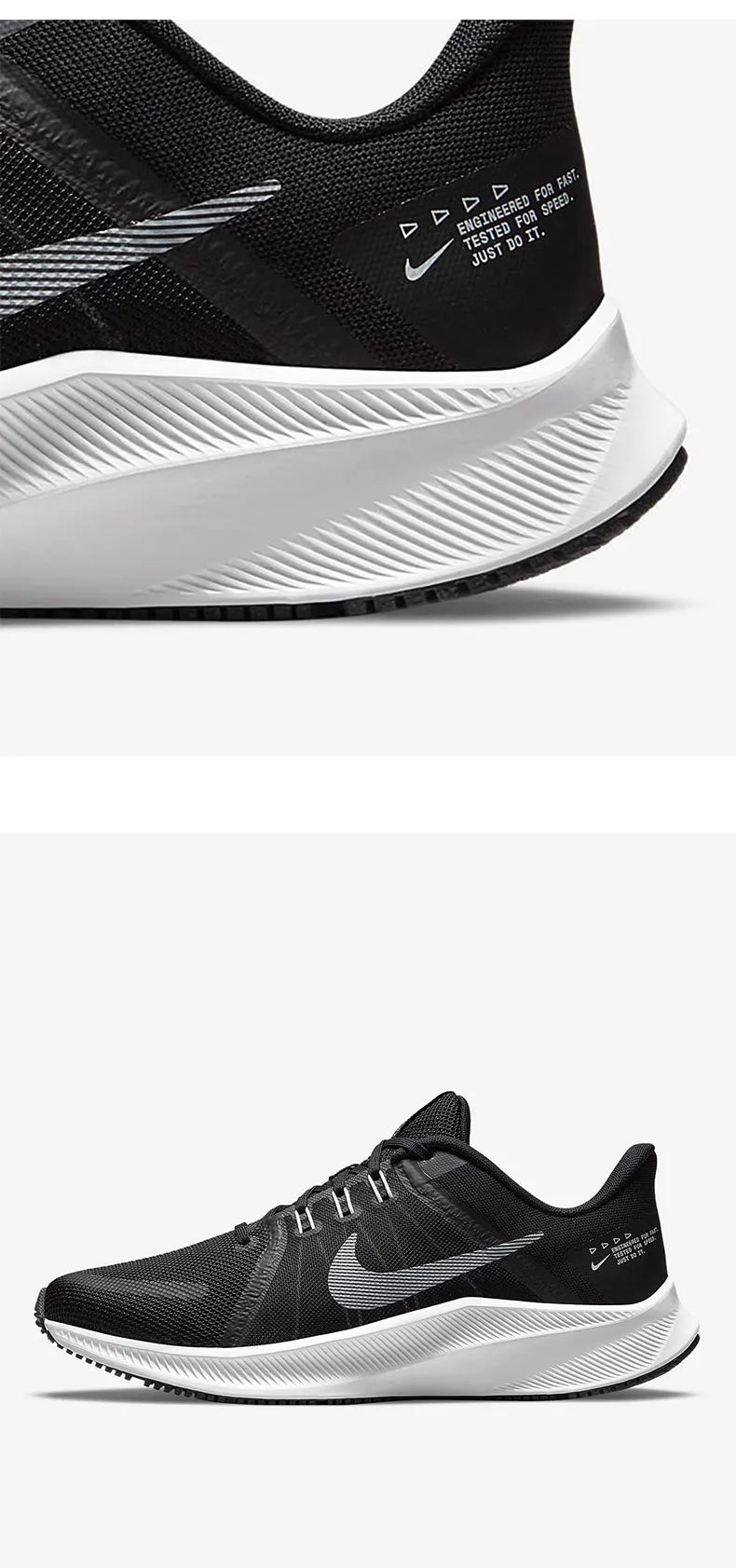 Nike uradni originalni Quest 4 moški in ženski udobni nizki tekaški copati DA1106-006