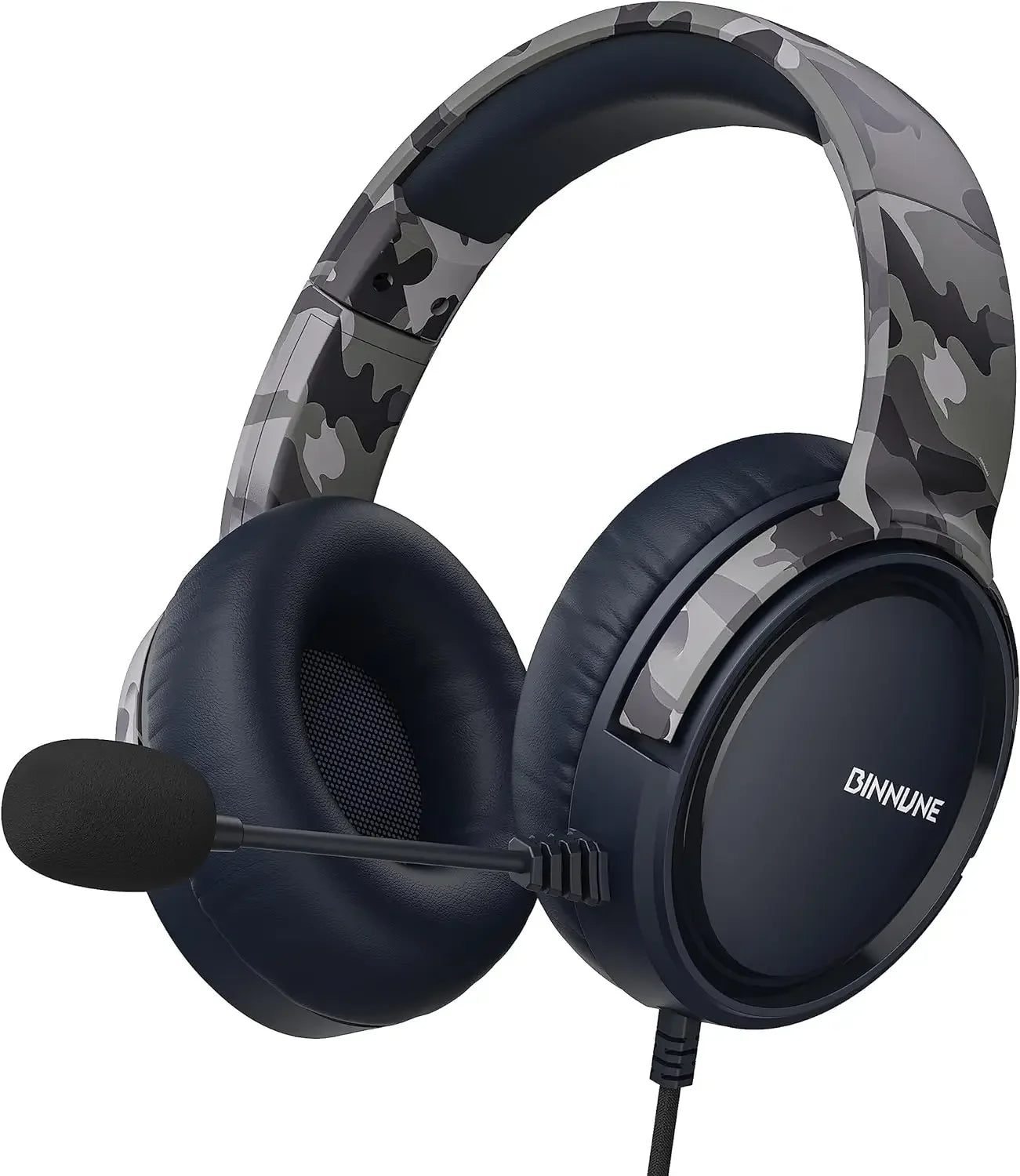 Gaming Headset with Mic for PC PS5 PS4 Xbox One Switch, Wired Gamer Headphones Over-Ear Headphones