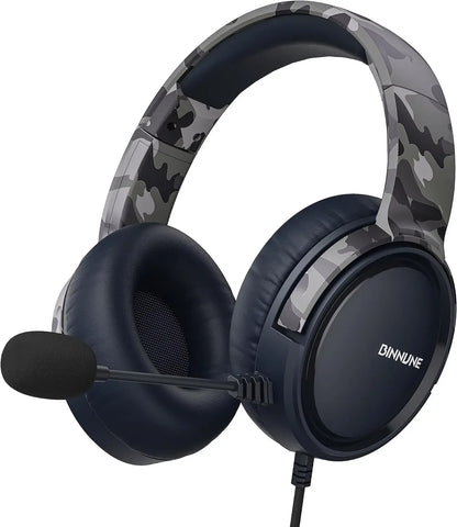 Gaming Headset with Mic for PC PS5 PS4 Xbox One Switch, Wired Gamer Headphones Over-Ear Headphones