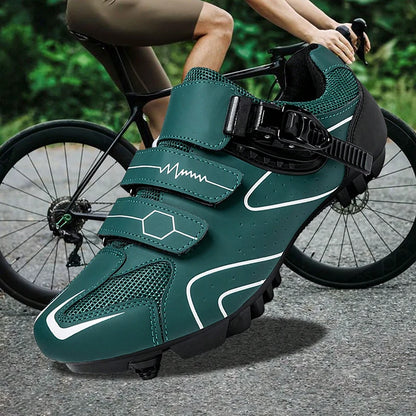 Pantofi de ciclism MTB neutri, compatibili cu pantofii de ciclism de șosea Pelaton, pantofi sportivi de ciclism pentru bărbați, cu design cu benzi reflectorizante